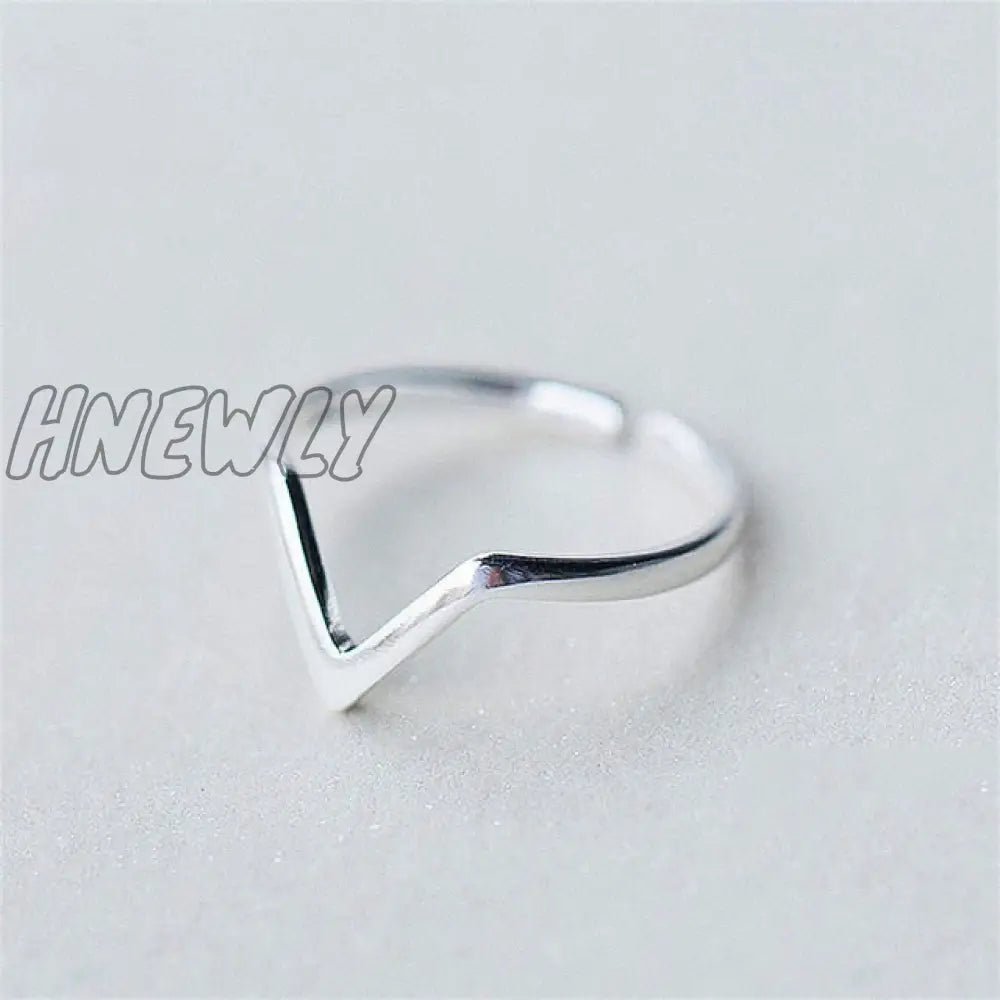 Hnewly Punk Geometric Irregular Liquid Lava Waterdrop Shaped Open Rings For Women Vintage Silver