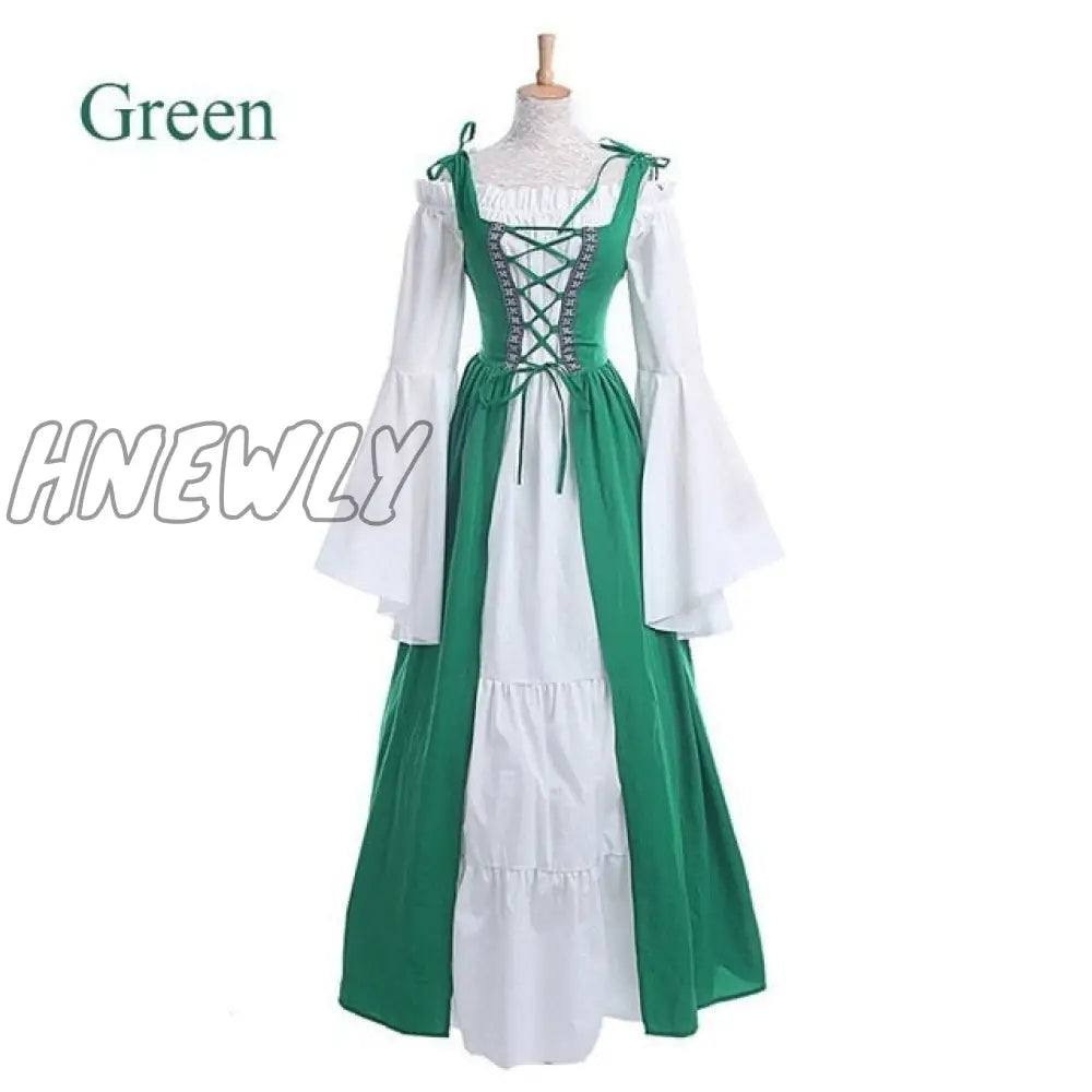 Hnewly S-6Xl Medieval Punk Dress Cosplay Halloween Costumes Women Palace Carnival Party Disguise