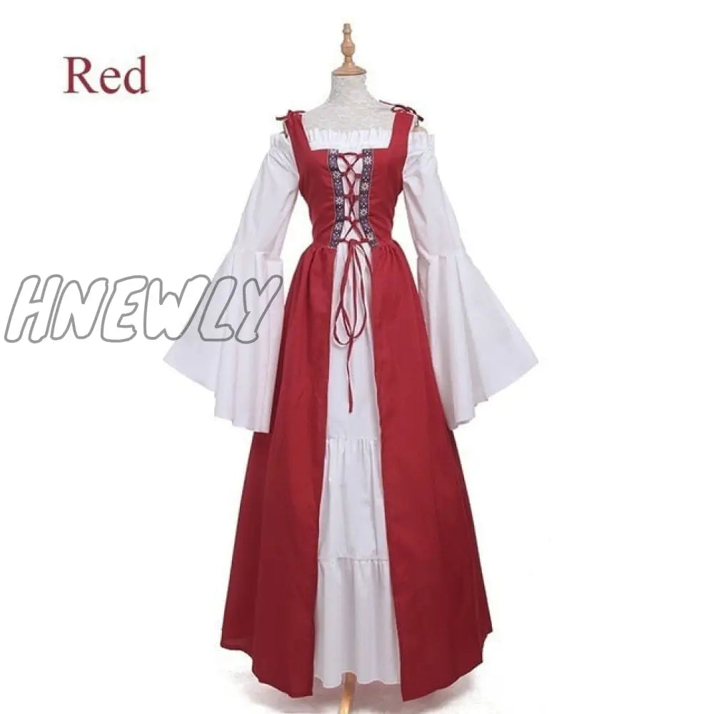 Hnewly S-6Xl Medieval Punk Dress Cosplay Halloween Costumes Women Palace Carnival Party Disguise