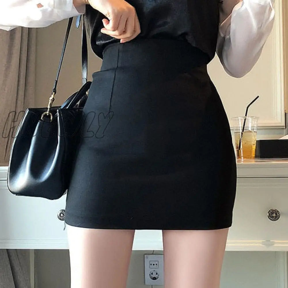 Hnewly S-L New Women Skirt Solid 3 Color Pencil Skirt Female Autumn Winter High Waist Bodycon