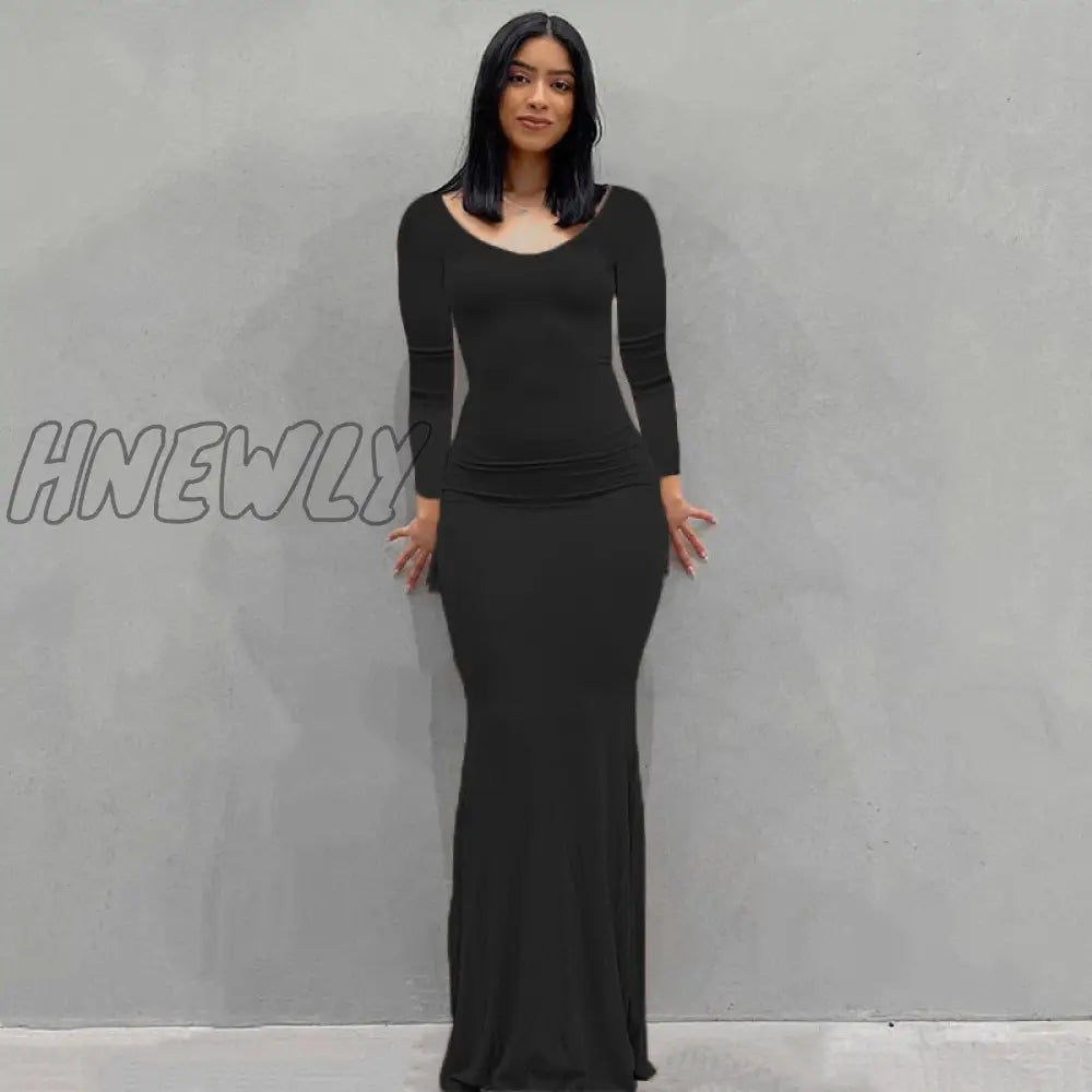 Hnewly Satin Slip Sleeveless Backless Maxi Dress Women Y2K Summer Bodycon Elegant Sexy Outfits