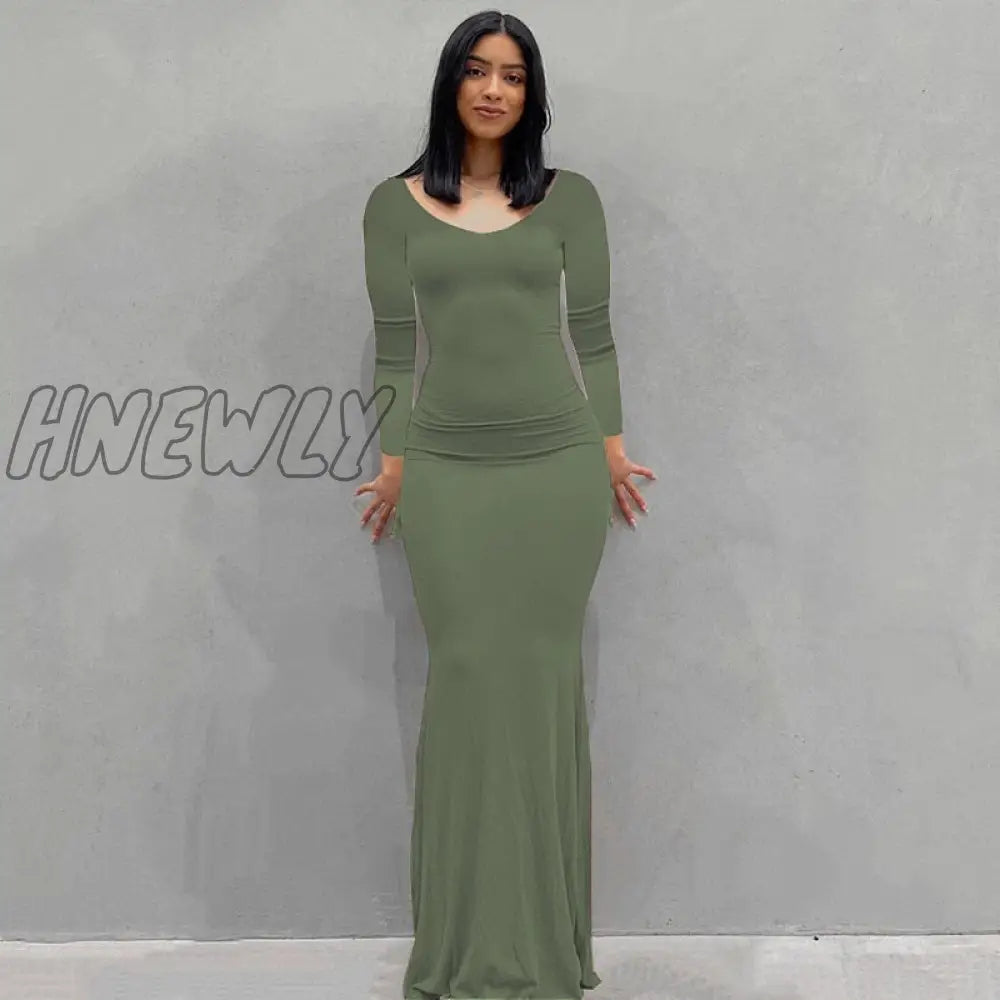 Hnewly Satin Slip Sleeveless Backless Maxi Dress Women Y2K Summer Bodycon Elegant Sexy Outfits