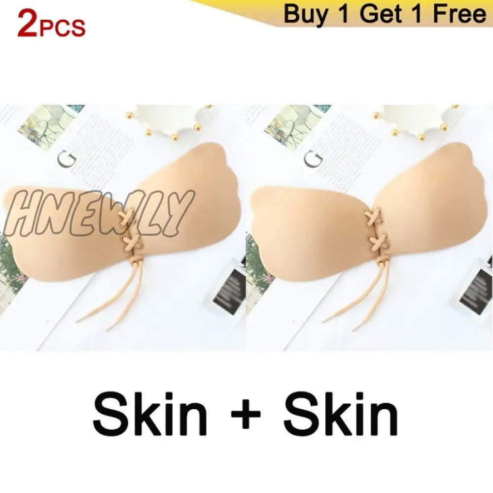 Hnewly Seamless Wireless Adhesive Stick Bra Strapless Push Up Bras Women Sexy Backless Lingerie
