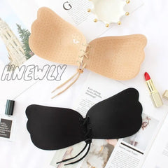 Hnewly Seamless Wireless Adhesive Stick Bra Strapless Push Up Bras Women Sexy Backless Lingerie
