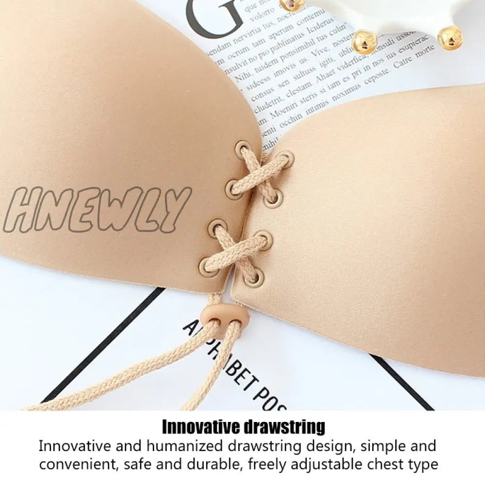 Hnewly Seamless Wireless Adhesive Stick Bra Strapless Push Up Bras Women Sexy Backless Lingerie
