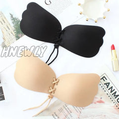 Hnewly Seamless Wireless Adhesive Stick Bra Strapless Push Up Bras Women Sexy Backless Lingerie