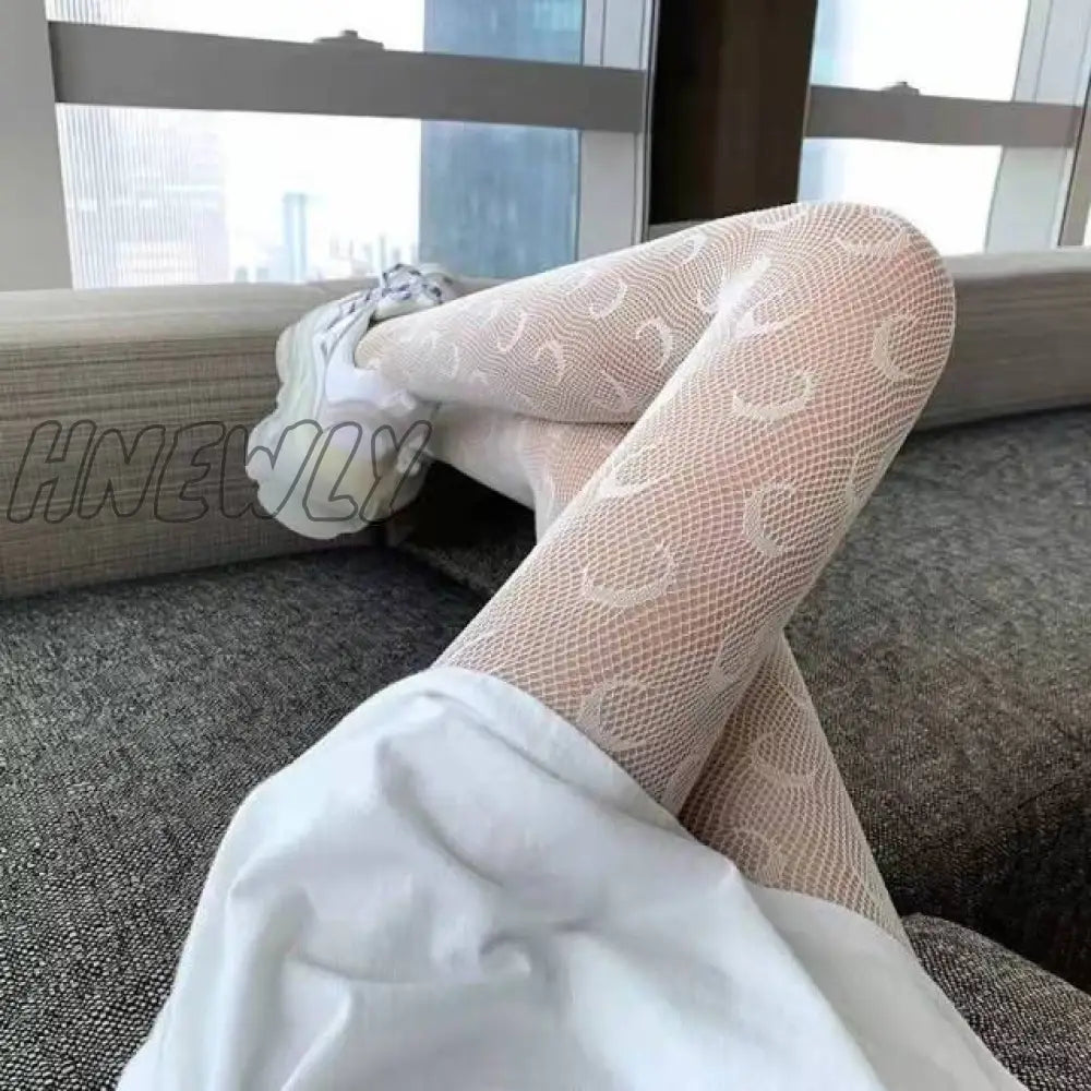 Hnewly Sexy Gothic Tights Pantyhose Women Fashion Punk Style Hole Fishnet Stockings Anime Lolita