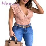 Hnewly Sexy Lace Cami Bralette Crochet Vest Casual Solid Color Women Crop Top Trend Hollow Out For