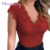 Hnewly Sexy Lace Cami Bralette Crochet Vest Casual Solid Color Women Crop Top Trend Hollow Out For