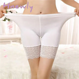 Hnewly Sexy Lace Safety Shorts For Women Seamless Cotton Boyshorts Panties Plus Size Female Spandex Black Shorts Boxers For Ladies