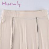Hnewly Sexy Slim Flare Pants Summer High - Waist Trousers Wide Leg Women Fashion Casual Holiday