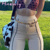 Hnewly Sexy Slim Flare Pants Summer High - Waist Trousers Wide Leg Women Fashion Casual Holiday
