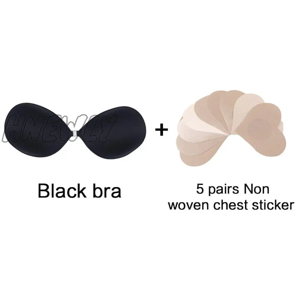 Hnewly Sexy Sujetador Women’s Bra Invisible Push Up Bra Self-Adhesive Silicone Seamless Front