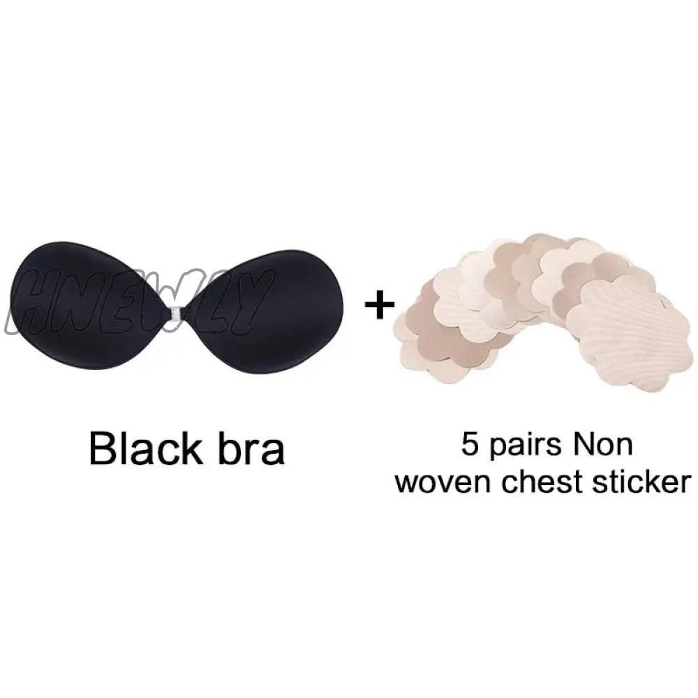 Hnewly Sexy Sujetador Women’s Bra Invisible Push Up Bra Self-Adhesive Silicone Seamless Front