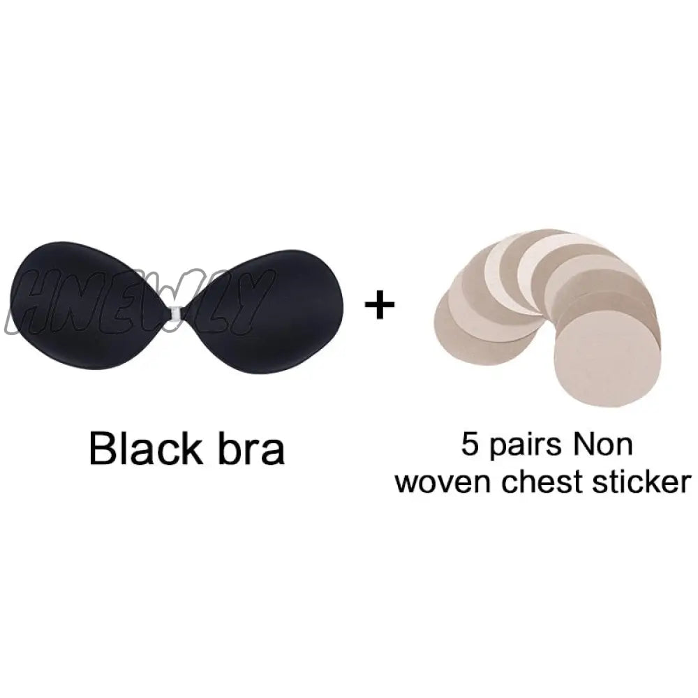 Hnewly Sexy Sujetador Women’s Bra Invisible Push Up Bra Self-Adhesive Silicone Seamless Front