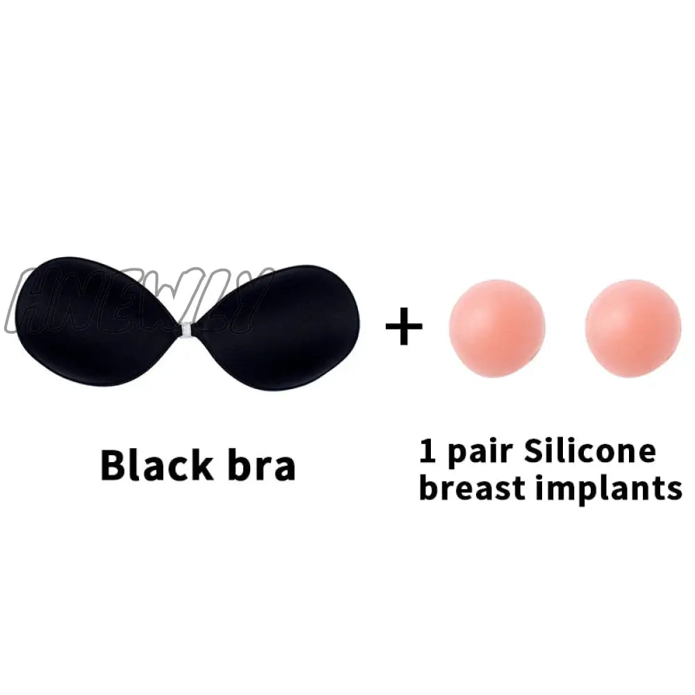 Hnewly Sexy Sujetador Women’s Bra Invisible Push Up Bra Self-Adhesive Silicone Seamless Front
