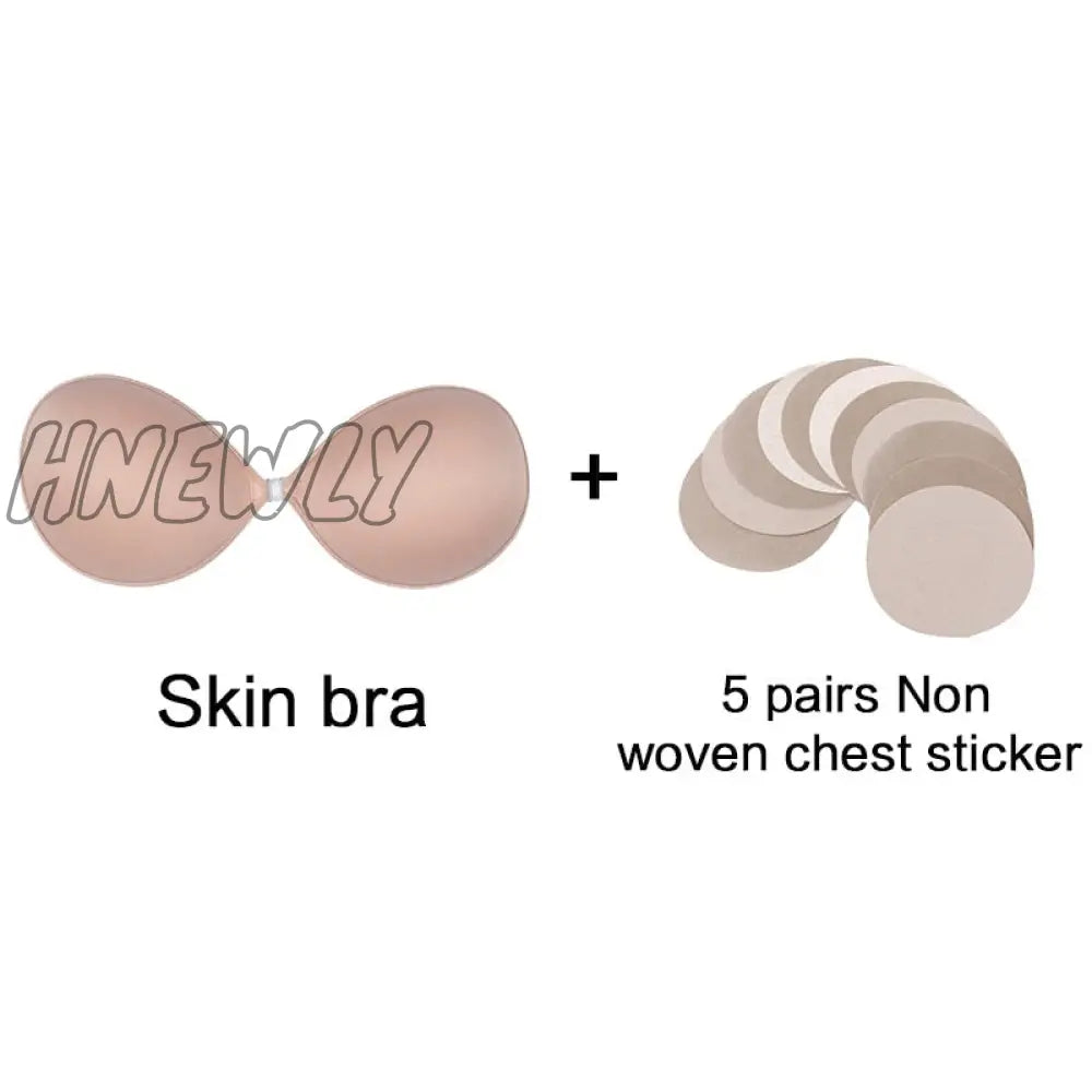 Hnewly Sexy Sujetador Women’s Bra Invisible Push Up Bra Self-Adhesive Silicone Seamless Front