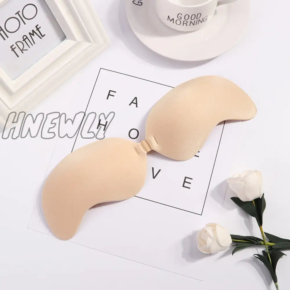 Hnewly Sexy Sujetador Women’s Bra Invisible Push Up Bra Self-Adhesive Silicone Seamless Front