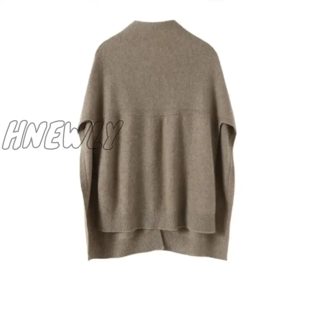 Hnewly Shawl Knitted Tops Cape Autumn Winter New Korean Fashion Sweter Damski Warm Wild Solid Scarf