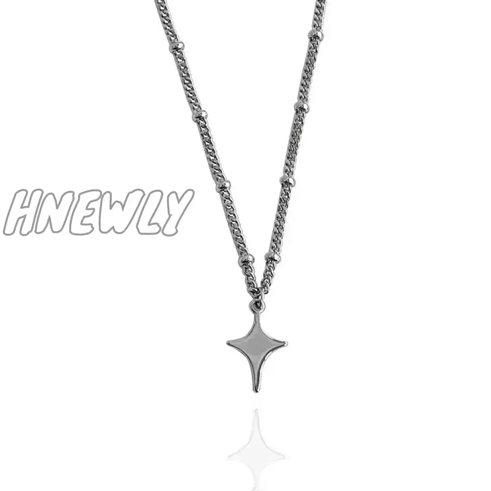 Hnewly Simple Trendy Star Hollow Choker Necklace Pendant Neck Jewelry Accessories Women Men’s