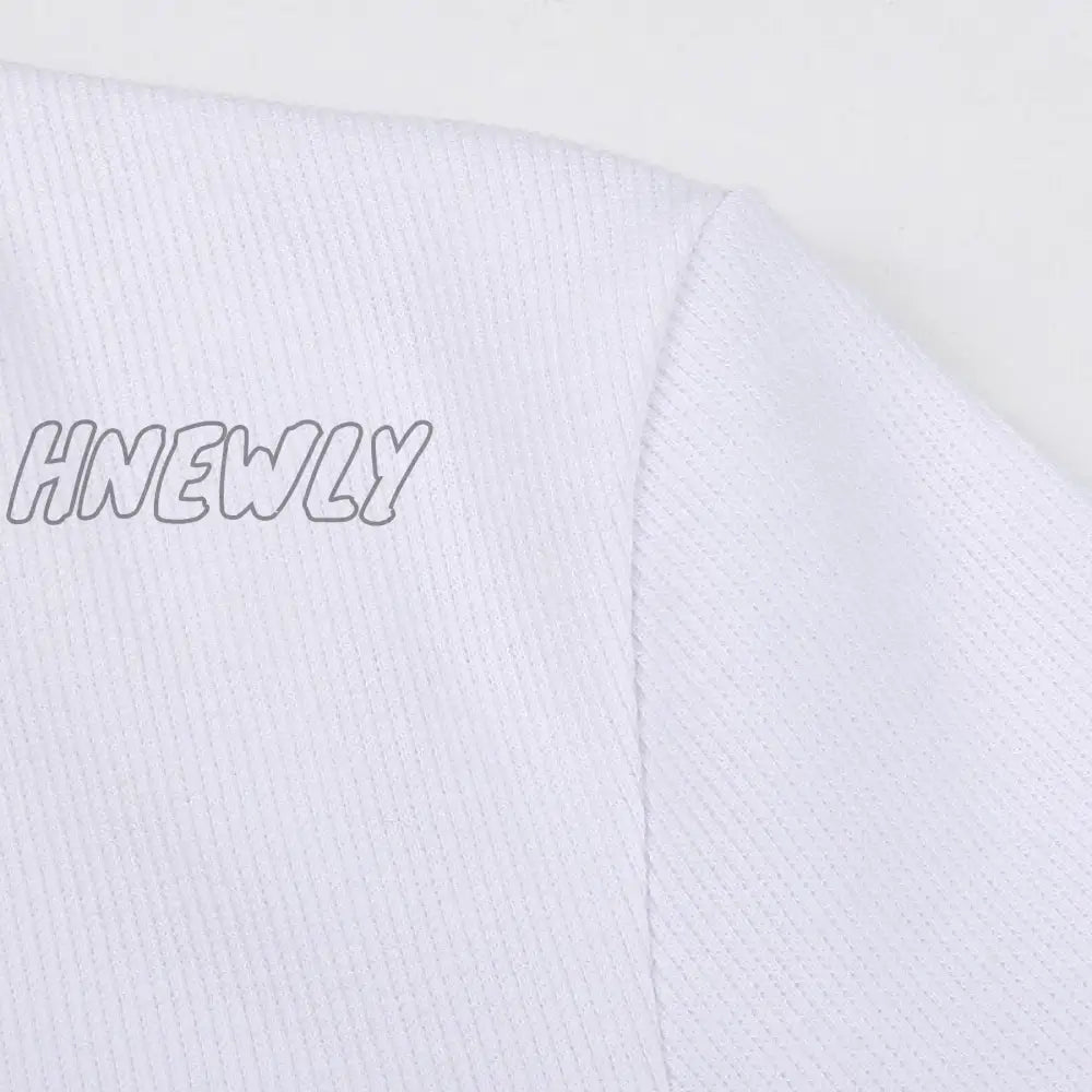Hnewly Soild Female Tshirt Knit Long Sleeve White Wild T Shirt Casual Fashion Tee Club Simple Women