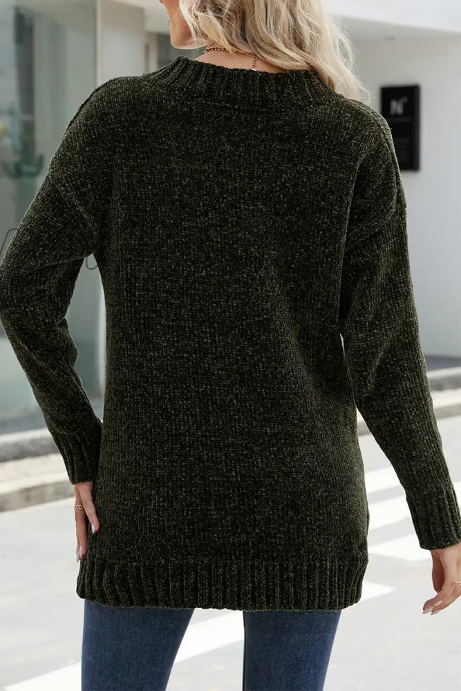 Hnewly - Solid Color V Neck Sweaters(5 Colors) Tops/Sweaters & Cardigans