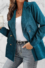 Hnewly - Solid Patchwork Turndown Collar Outerwear(10 Colors) Lake Blue / S Outerwear/Suit Jacket