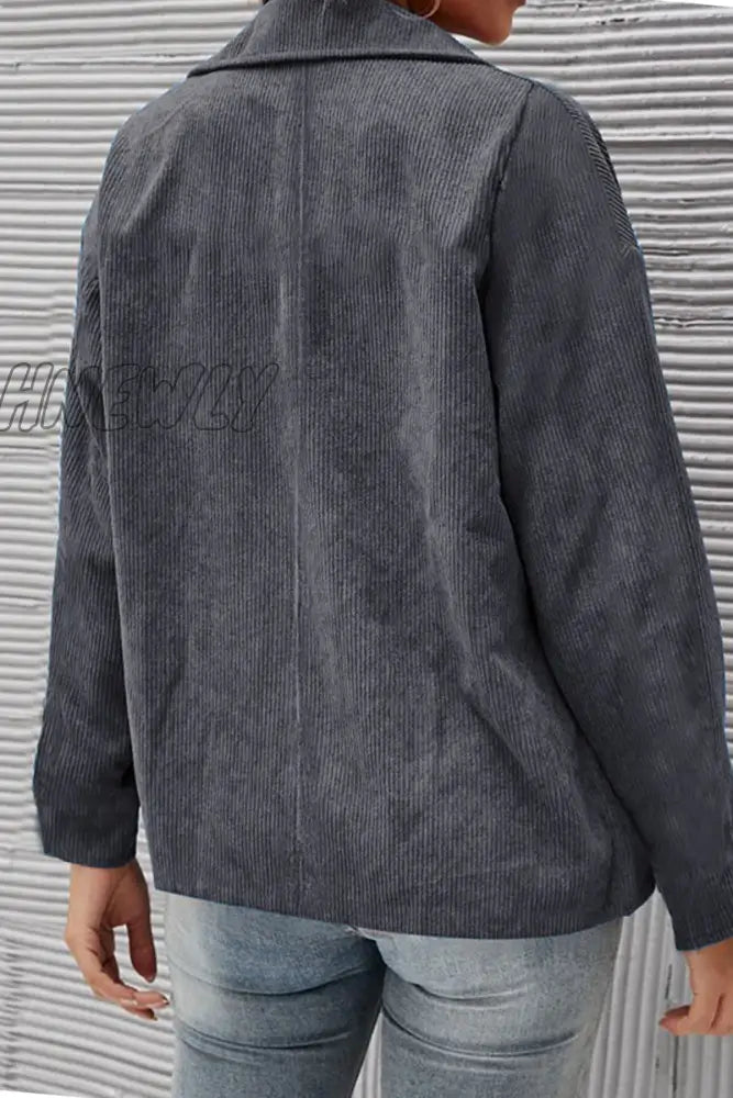 Hnewly - Solid Patchwork Turndown Collar Outerwear(10 Colors) Outerwear/Suit Jacket