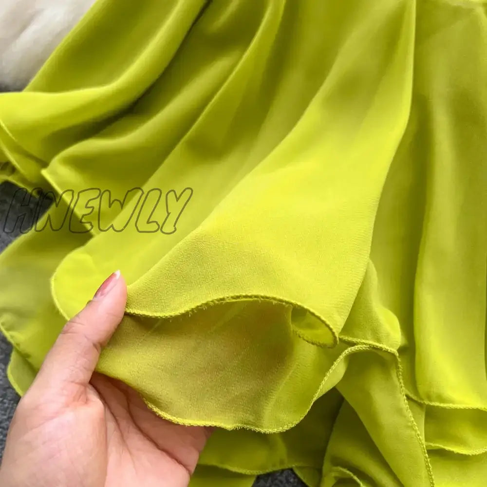 Hnewly Spaghetti Straps Ruffle Sleeveless Tanks And Camis Korean Fashion Corset Crop Tops Solid