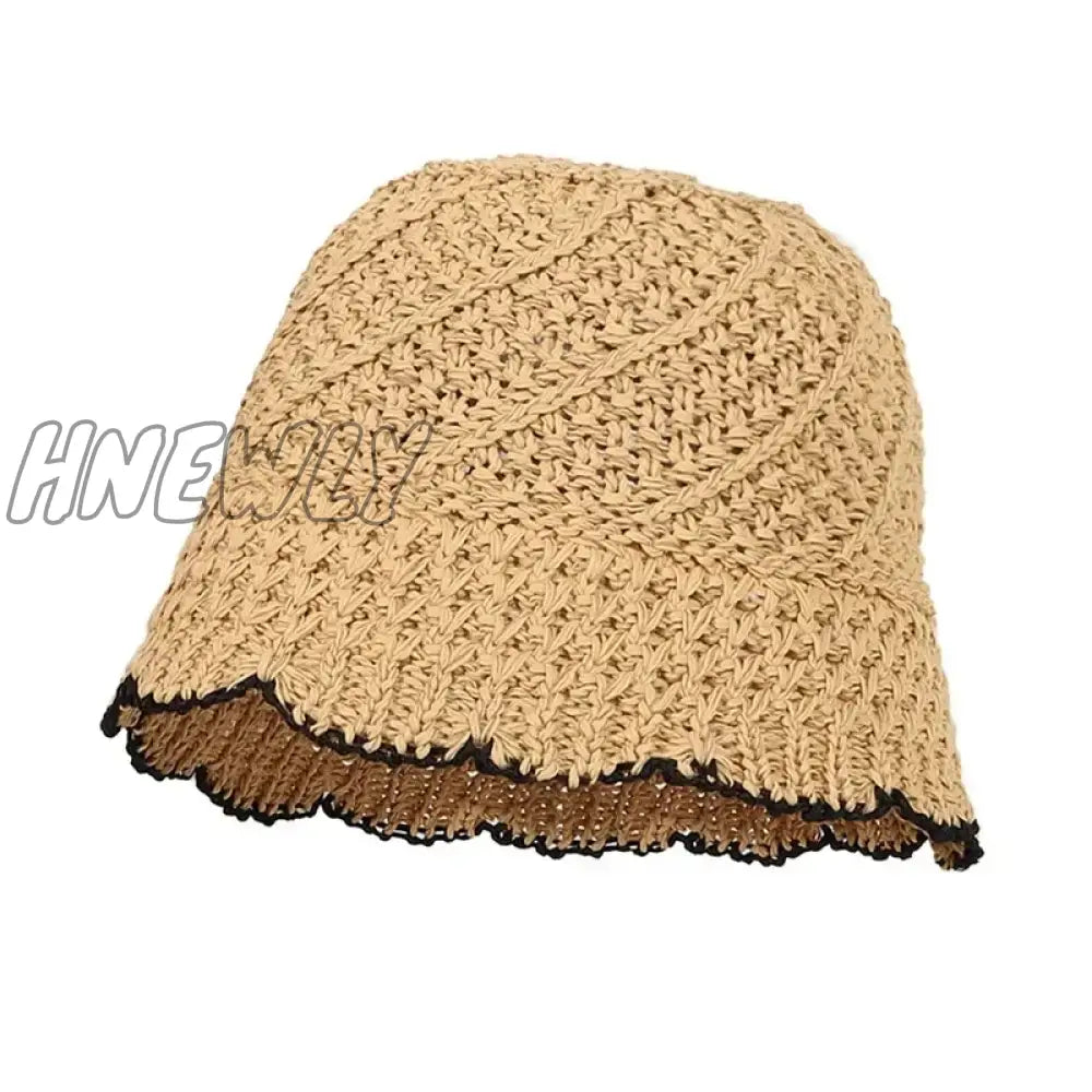 Hnewly Spring Summer Bucket Hats For Women Luxury Brand Designer Panama Caps Ladies Beach Hat Bob