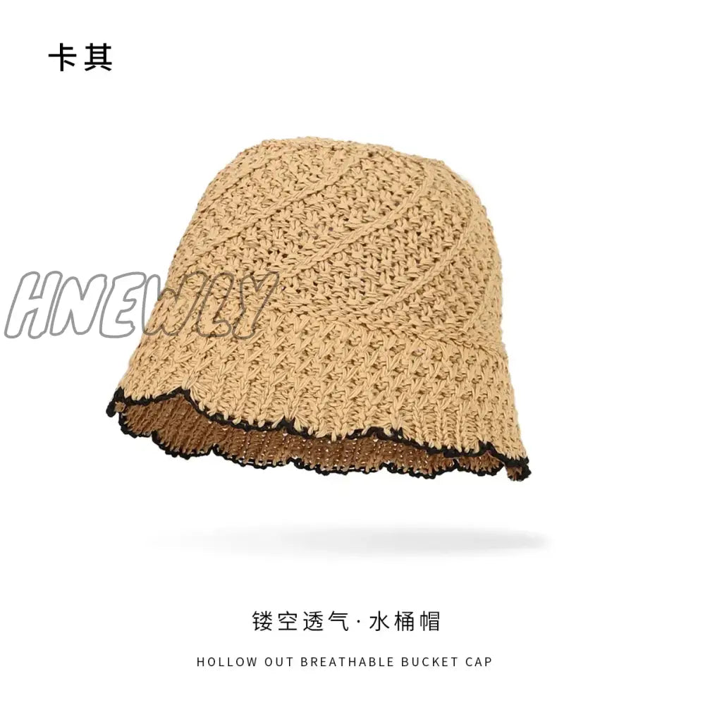 Hnewly Spring Summer Bucket Hats For Women Luxury Brand Designer Panama Caps Ladies Beach Hat Bob