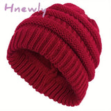 Hnewly Stay Warm And Stylish With This Brimless Thermal High Bun Ponytail Winter Beanie Hat! 3#