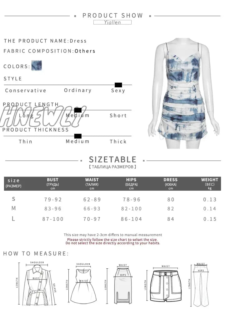Hnewly Summer Fashion Knitting Sling Dress Women Sleeveless Sexy Side Drawstring Casual Printing