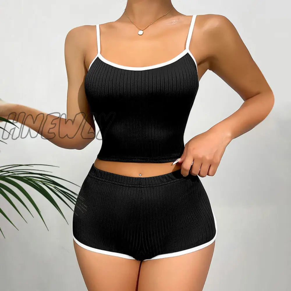 Hnewly Summer Outfits for 2 Piece Tracksuit Set Fashion Side Stripe Ta hnewly Hnewly Summer Outfits for 2 Piece Tracksuit Set Fashion Side Stripe Ta hnewly