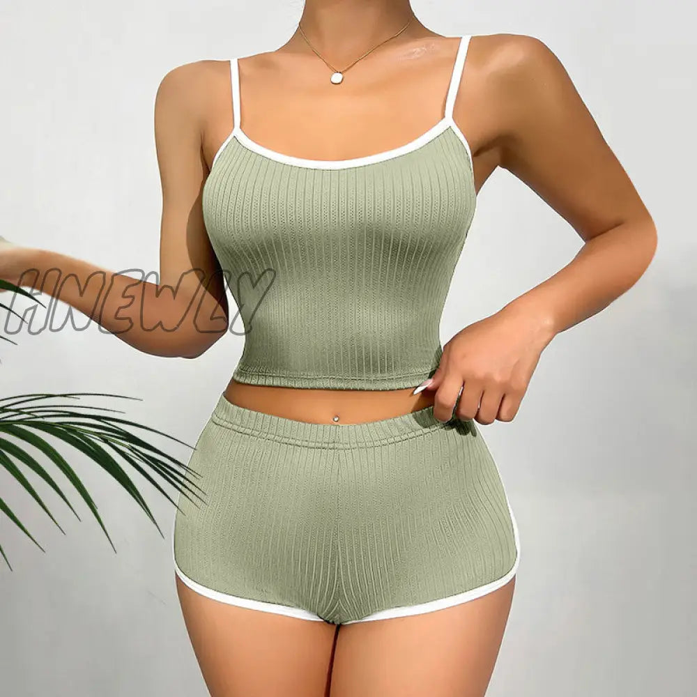 Hnewly Summer Outfits for 2 Piece Tracksuit Set Fashion Side Stripe Ta hnewly Hnewly Summer Outfits for 2 Piece Tracksuit Set Fashion Side Stripe Ta hnewly