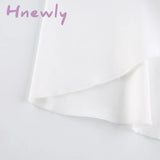 Hnewly Summer Ruched Skirts For Women White Y2K Mini Beachwear High Waist Casual Short Skirt