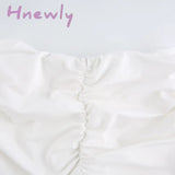 Hnewly Summer Ruched Skirts For Women White Y2K Mini Beachwear High Waist Casual Short Skirt