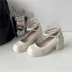 Hnewly Summer Solid Color Light Mouth Shiny Leather Surface One Line Buckle Strap Versatile Women