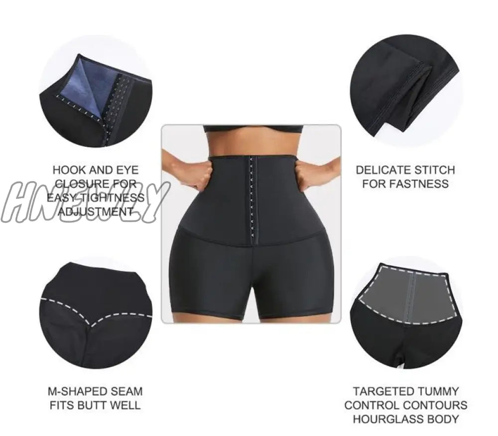 Hnewly Sweat Sauna Pants Body Shaper Weight Loss Slimming Waist Trainer Shapewear Tummy Hot Thermo