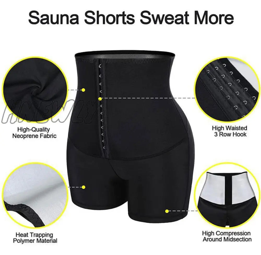 Hnewly Sweat Sauna Pants Body Shaper Weight Loss Slimming Waist Trainer Shapewear Tummy Hot Thermo