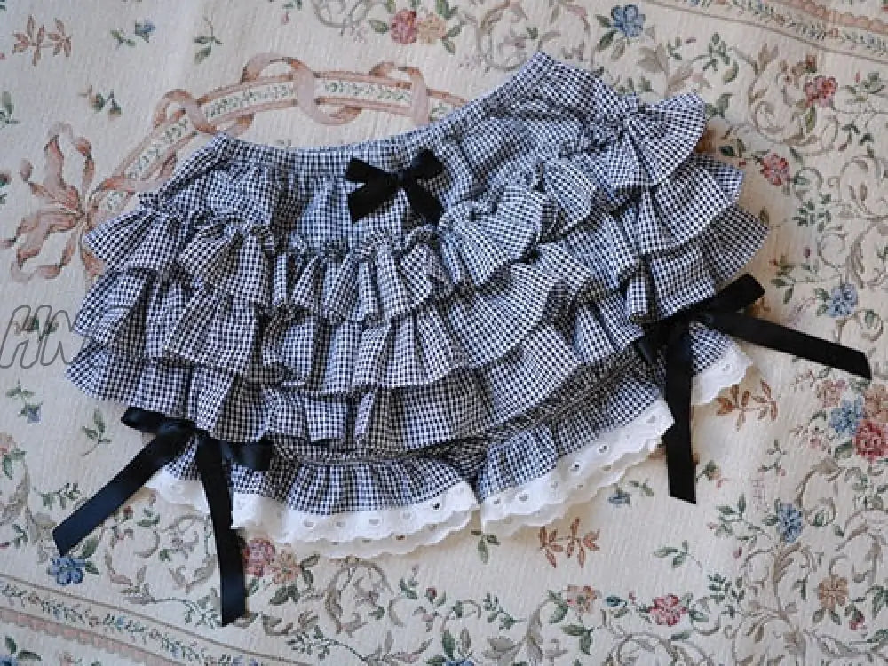 Hnewly Sweet Lace Ruffles Women Lolita Safety Shorts Pants Cute Victorian Knickers Cotton Princess