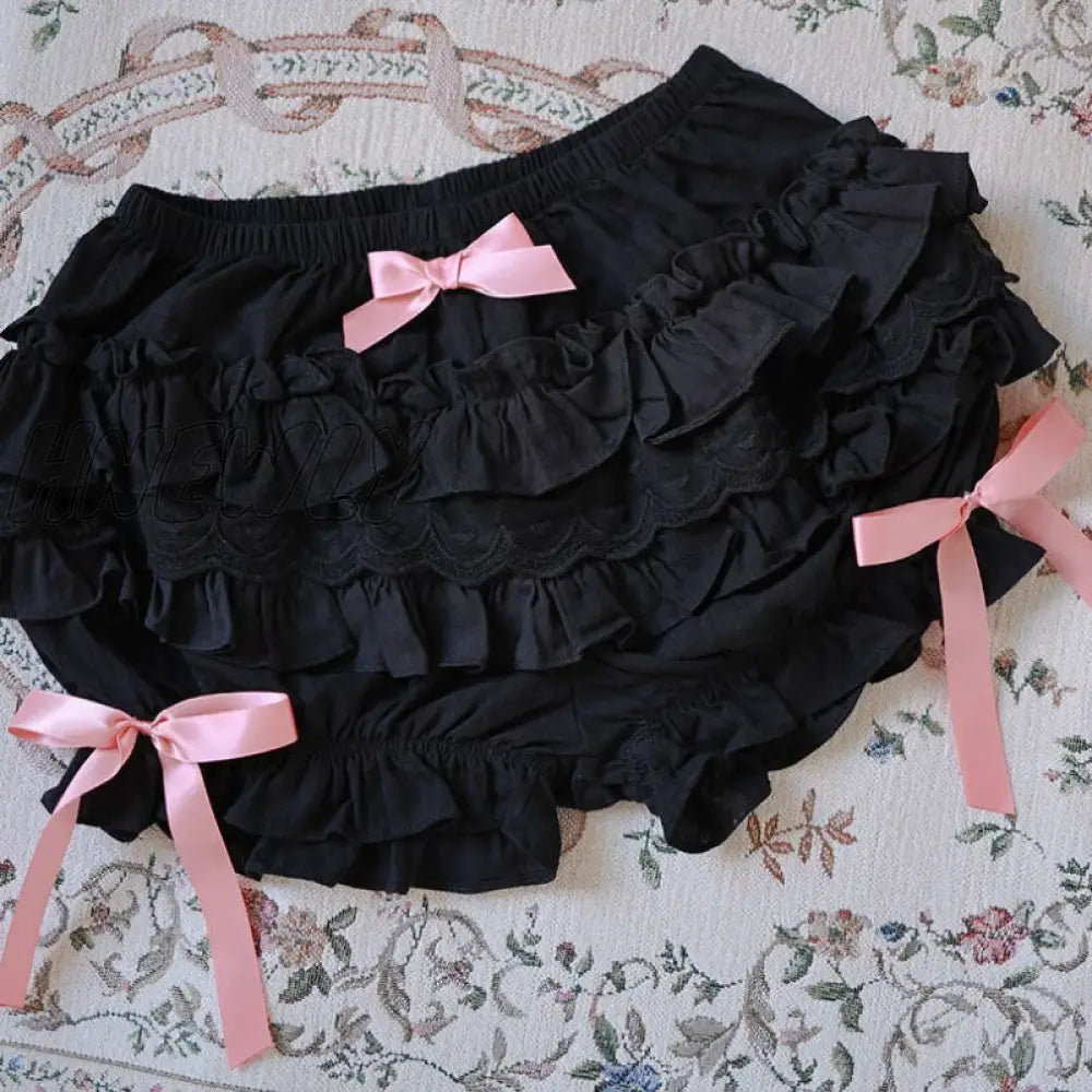 Hnewly Sweet Lace Ruffles Women Lolita Safety Shorts Pants Cute Victorian Knickers Cotton Princess