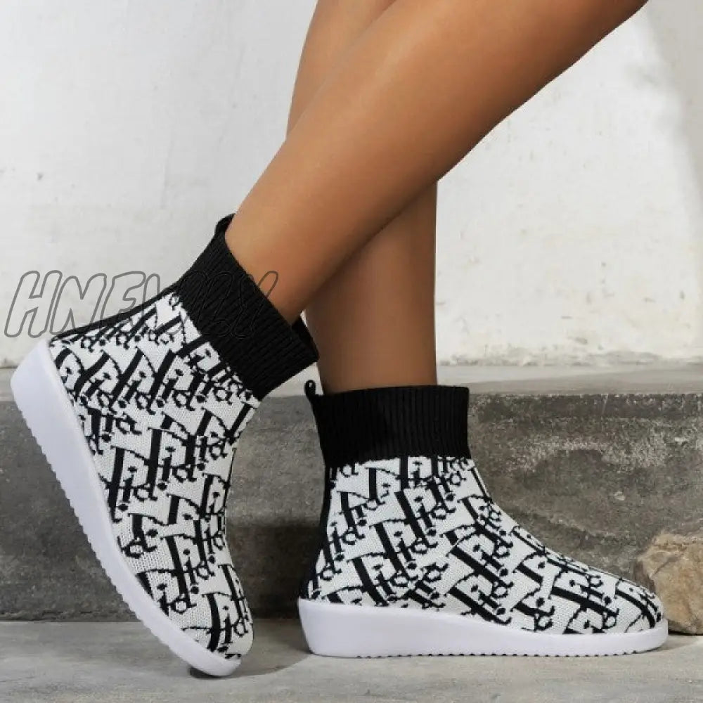 Hnewly - Tangerine Red Casual Patchwork Round Comfortable Out Door Shoes Shoes Boots