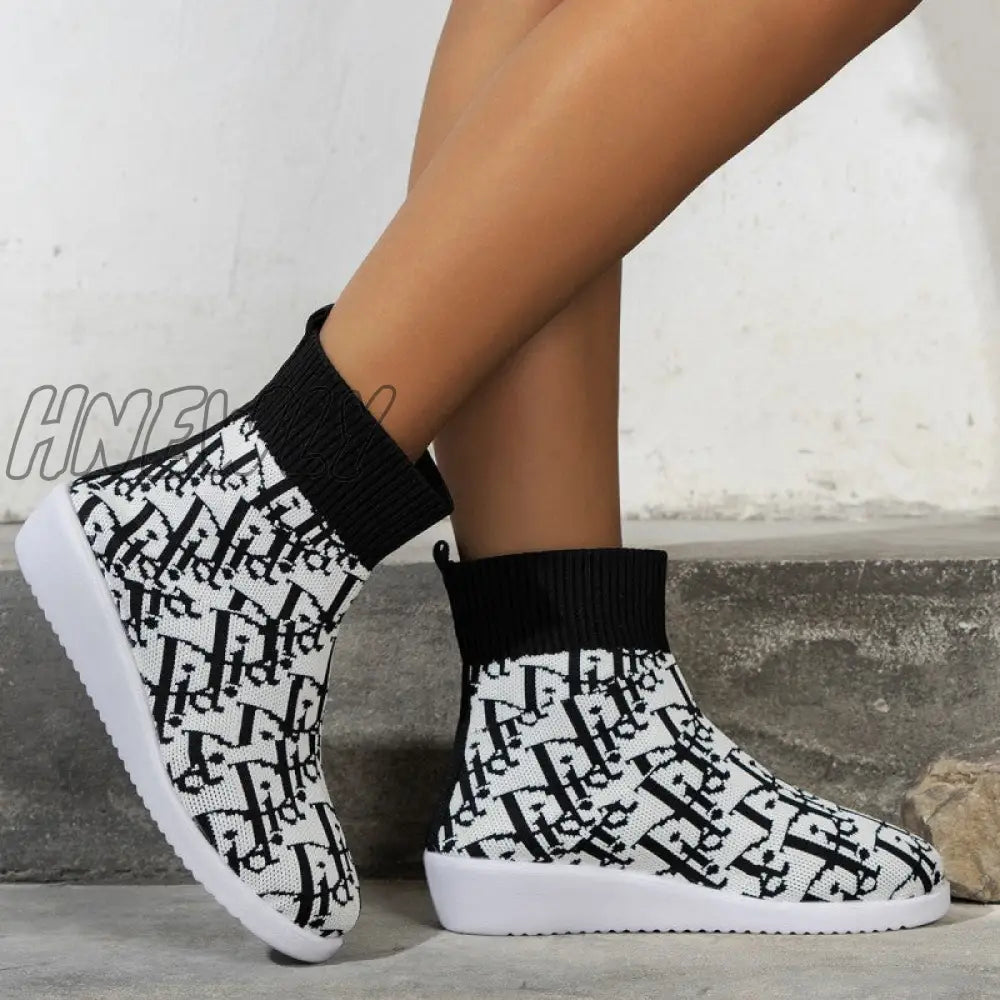 Hnewly - Tangerine Red Casual Patchwork Round Comfortable Out Door Shoes Grey / Us6.5Eu37 Shoes