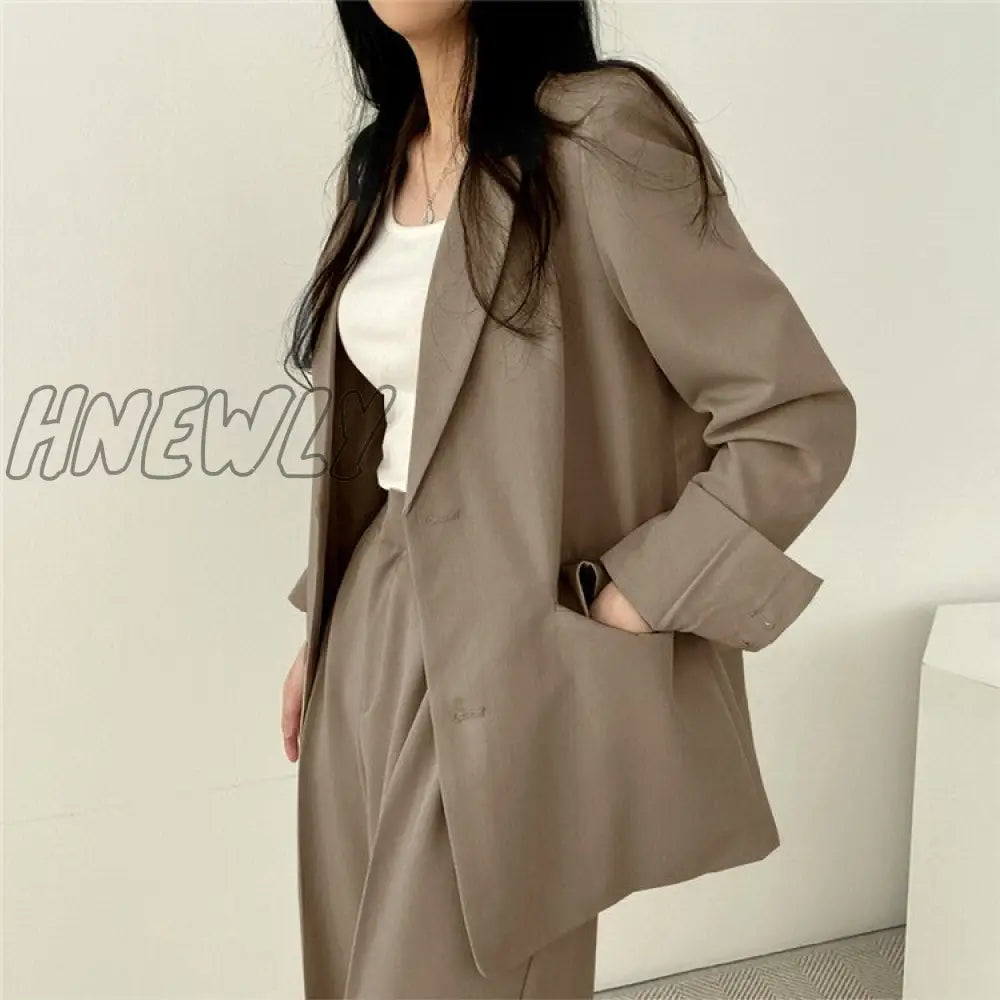 Hnewly Trendy Office Outfits New Fashion Vintage Blazer Pants Suit Ol Elegant Business Wear Blazers