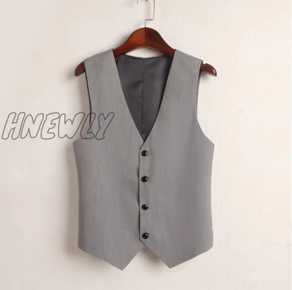 Hnewly V-Neck Vest Women Thin Loose Waistcoat Single Breasted Sleeveless Blazer Female Slim Short