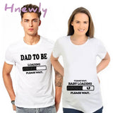 Hnewly Valentine’s Day Couple Outfit Dad To Be Baby Loading T - Shirt Summer Funny Maternity