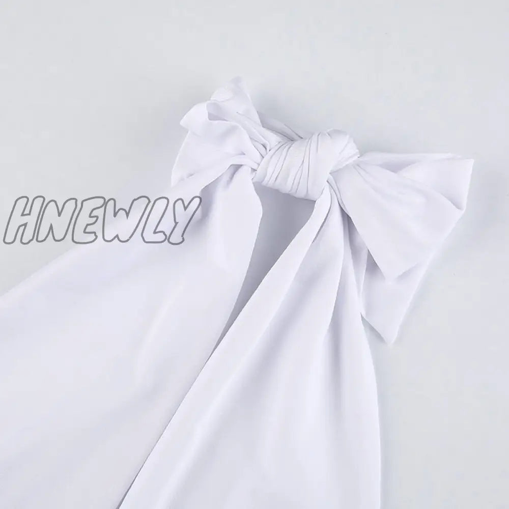 Hnewly Vintage Lace - Up Backless Halter Tops V - Neck Sexy Solid Harajuku Corset Tees Streetwear