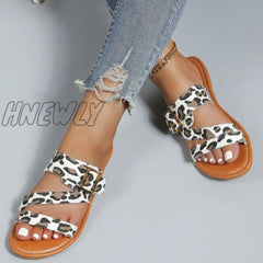 Hnewly - White Casual Daily Patchwork Round Comfortable Shoes Shoes Slippers