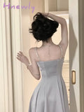 Hnewly White Satin Elegant Party Dresses For Women Summer Sexy V-Neck Birthday Vacation Clothes